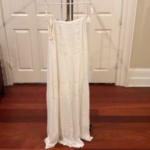 Tie Shoulder Cream Maxi